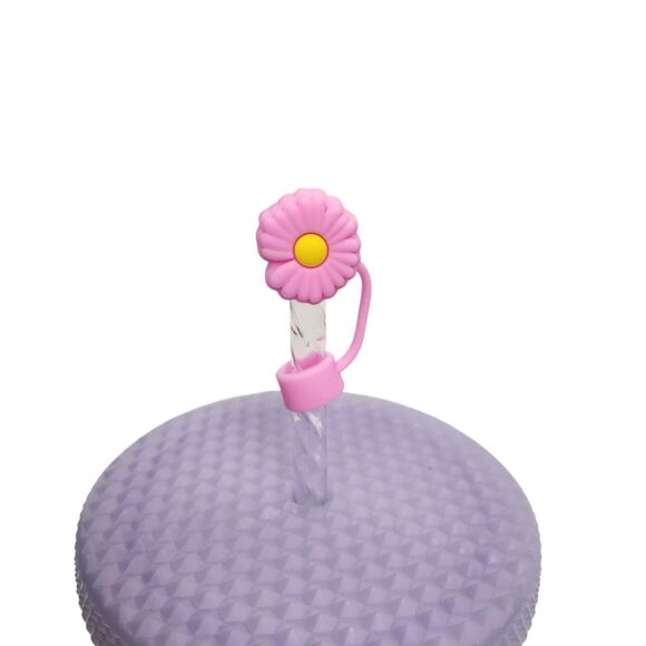 STARBUCKS Venti Cup Tumbler Icy Lilac Studded Bling 24 oz + Topper Winter 2021 - Picture 4 of 7